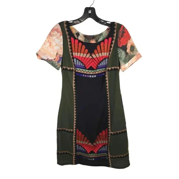 {Anthropologie} Ranna Gill Women's Fanned Vignette Shift Dress -  Size 2 - Picture 4 of 16